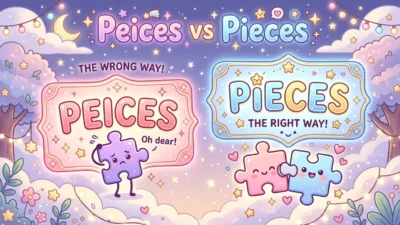 Peices vs Pieces